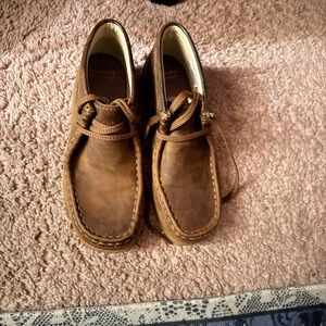 Clarks Boys Brown Leather Shoes